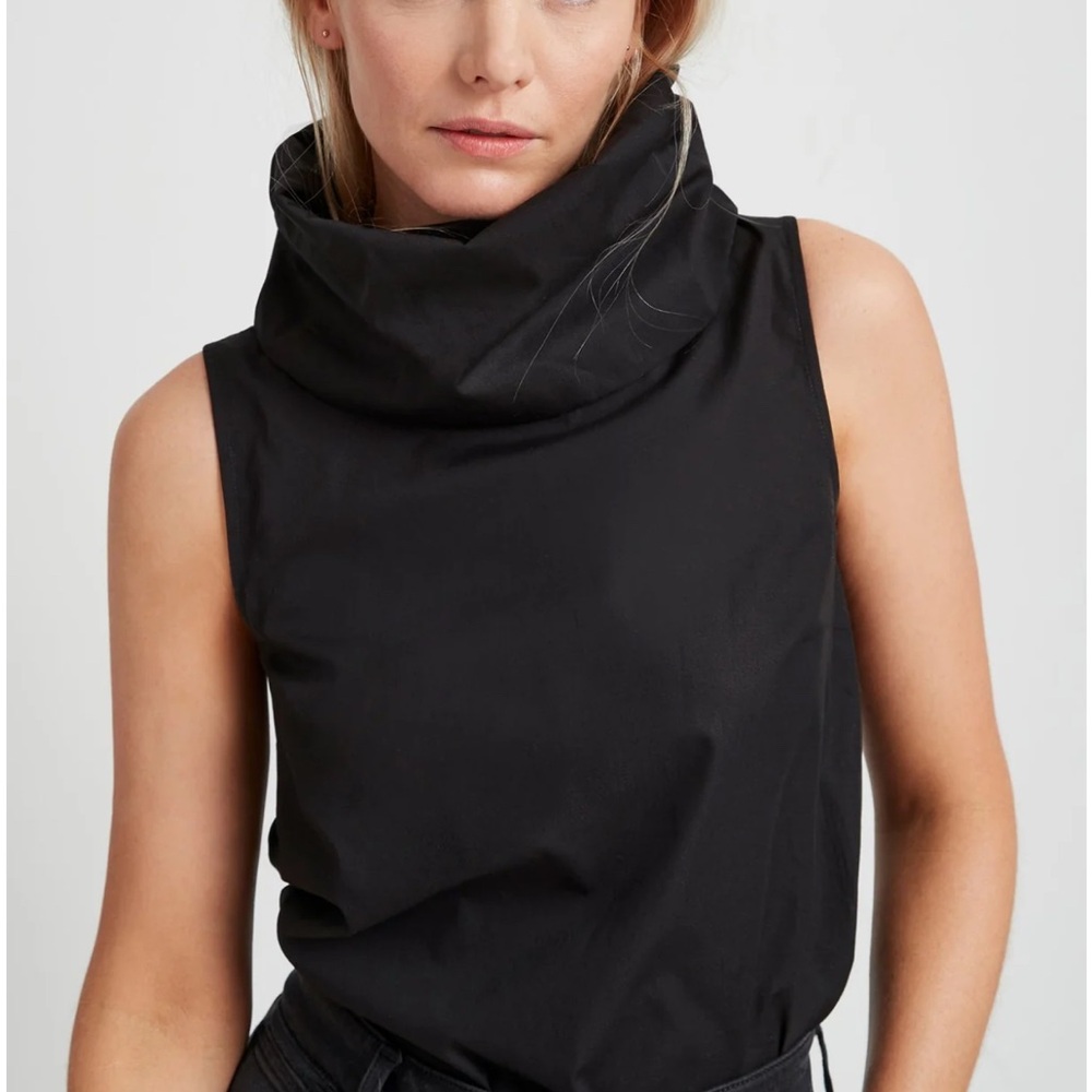 Marcella NYCElegant Black Sleeveless Cowl Neck Top Sz Medium